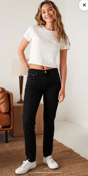 90s Straight Jean Black Size 0 Long thumbnail 1