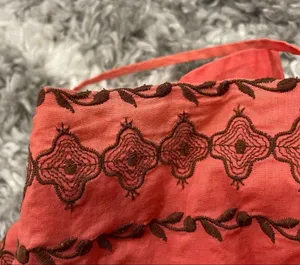 BCBG MAXAZRIA Pink Brown Embroidered Dress XS AS IS thumbnail 6
