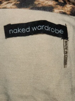 Naked Wardrobe Leopard Midi Sculpt Dress Shapewear Plus Size 1x Brown thumbnail 4