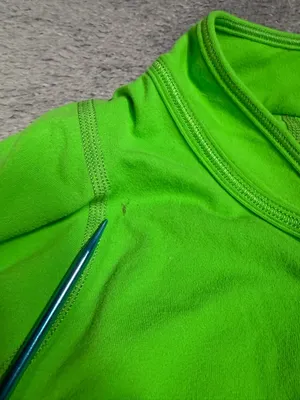 Lululemon bright Green Long Sleeve Quarter-Zip Performance sweatshirt Top 6 thumbnail 2