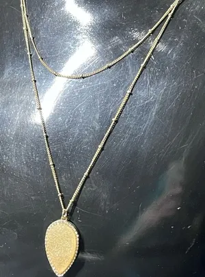 sugarfix by baublebar gold druzy necklace rhinestones thumbnail 1
