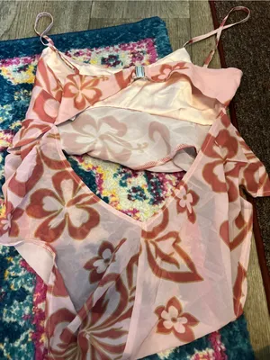 Tiger mist floral orange and pink top thumbnail 8