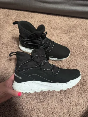 Merrell Black and White High-Top Trail Sneakers thumbnail 4