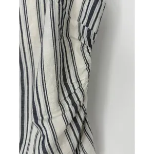 Madewell Linen Cotton Striped Ruched Square Neck Tank Top Size 0 Coastal thumbnail 5