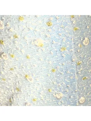 Vintage Beaded Floral Appliqués Peasant Dress Blue XL thumbnail 14