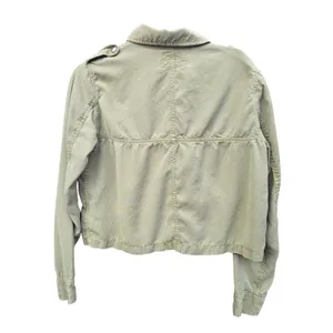 Blank NYC Women Sage Green Lyocell Cropped Utility Military‎ Jacket S thumbnail 2