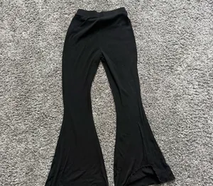 Free People Black Ribbed Flare Pants thumbnail 5