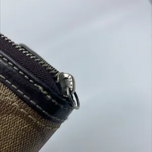 Coach Signature C Brown Coated Canvas Zip Around Wallet thumbnail 4