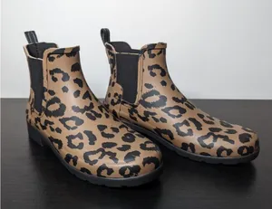 Hunter Cheetah Print Waterproof Chelsea Rain Boot thumbnail 2