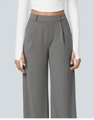 Halara Flex™ High Waisted Pocket Wide Leg Waffle Work Pants thumbnail 2