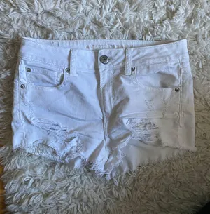 White Jean Shorts thumbnail 1