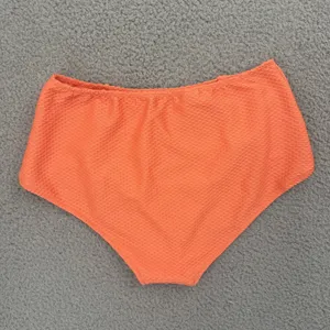 NWT Aerie High Waisted Full Coverage Bikini Bottom Swim Orange Beach Women Small thumbnail 2