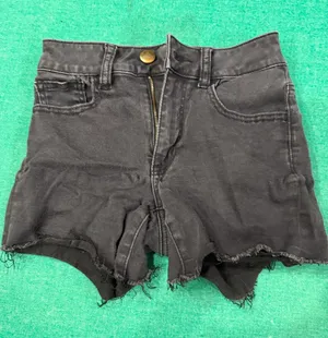 American Eagle Outfitters Shorts Black High-Rise Stretch thumbnail 1