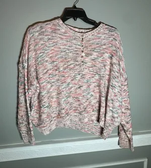 Listicle Size Small Pink Grey‎ And White Sweater NWOT thumbnail 1