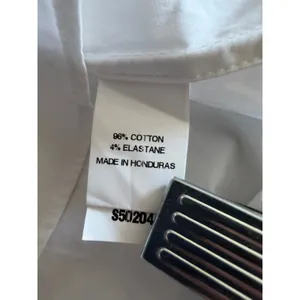 Ann Mashburn Button Down Shirt Women XS White Stretch Cotton thumbnail 6