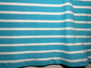 J.Jill Striped Top Size M Blue White Button Shoulder Tee thumbnail 6