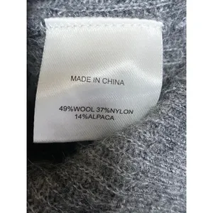 Quince Women's Gray Wool Knit Mock Neck Long Balloon Sleeve Sweater Top Size S thumbnail 6