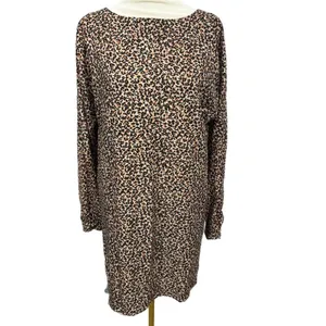 LOFT Animal Print Long Sleeve Shift Dress Womens Sz XS/S Mini thumbnail 3