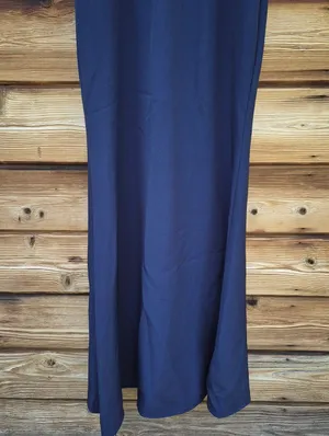 NWOT Mac Duggal 2278 Navy Sleeveless Embellished Crepe Gown With Bow Size 4 thumbnail 9
