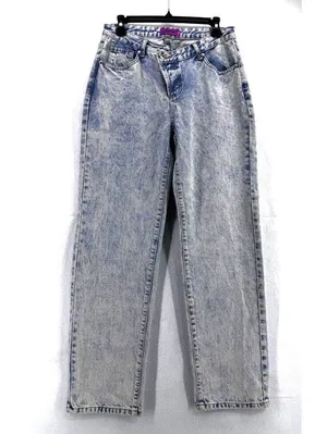 Edikted Blue Jeans Straight leg mom's jeans High rise crossover front size M thumbnail 2