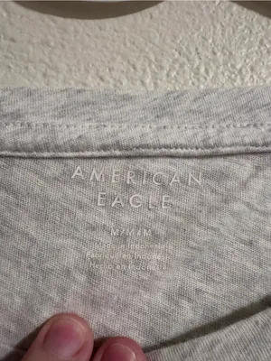 NWOT American Eagle Outfitters Light Gray Short Sleeve Crew Tee thumbnail 3