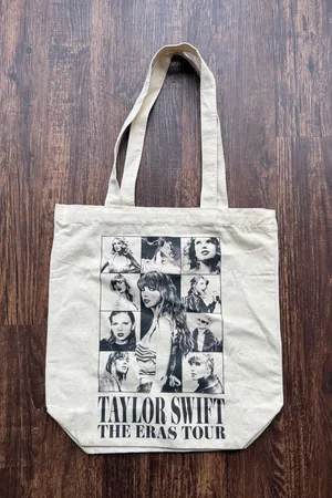 Taylor Swift The Eras Tour VIP Tote Bag Official Merch Canvas Concert Bag Cream thumbnail 1