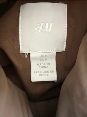 H&M Puffy Long Coat Brown Size Small thumbnail 7