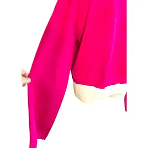 Juicy Couture Free Love NWT Crop Sweater Hot Pink Rhinestone Long Sleeve Barbie thumbnail 5