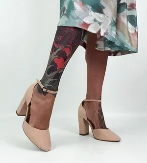 ASOS Pleasant High Block Heels in Blush Pink | Size 7 thumbnail 1