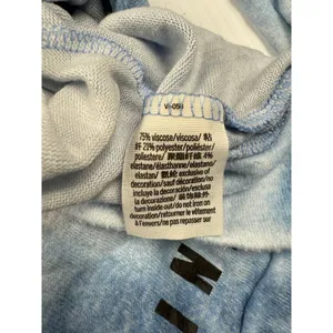 PINK Victoria's Secret Tie Dye Zip Up Hoodie Blue White Casual Loungewear Size M thumbnail 3
