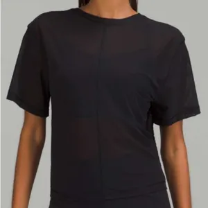 Lululemon Lightweight‎ Mesh Reversible Yoga T-Shirt Sheer Short Sleeve Black 2 thumbnail 1
