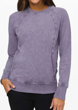 Lululemon Scuba Crew Wash Washed Purple Quartz size 4 thumbnail 1