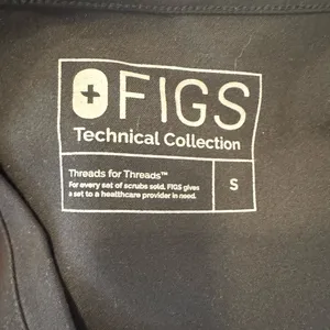 Figs Casma Three-Pocket Scrub Top black Short Sleeve scrub size small no flaws thumbnail 2