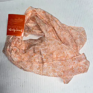 NWT Baltimore Orioles MLB Mother's Day orange White Floral Infinity Scarf Womens thumbnail 2