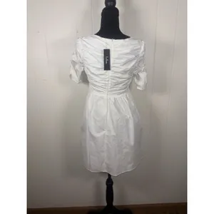 lulus white babydoll dress nwt small‎ lined thumbnail 2