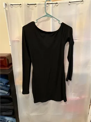 Edikted Black Long Sleeve Mini Dress Size M NWT thumbnail 2