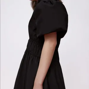 Zara Mini DRESS W/ MATCHING LACE TRIM BALOON SLEEVES Black Size XS NEW thumbnail 9