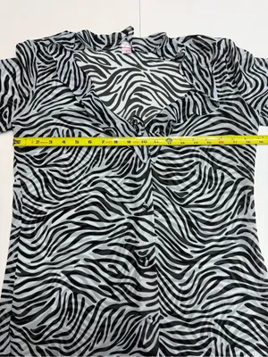 Victoria's Secret Black and White Zebra-Print Sheer Swim Cover-Up size M thumbnail 6