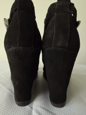 DV by Dolce Vita Black Suede Wedge Ankle Boots thumbnail 6