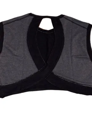 NWOT Free People Movement My Time Terry Tee Medium Black Grey thumbnail 6
