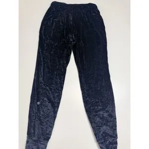 Lululemon Pants Womens 6 Black Velvet Joggers Elastic Waist Pockets Lounge thumbnail 11