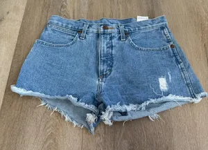 Wrangler Distressed Denim Mini Shorts thumbnail 1