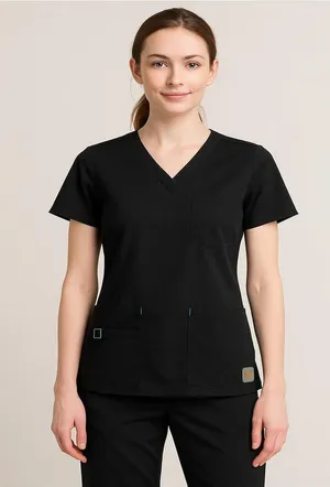 Carhartt Black And Blue Force Modern Fit Scrub Top Size Large thumbnail 1