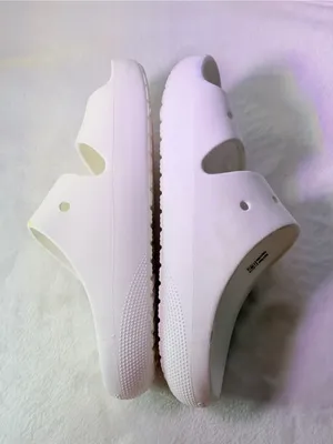 CROCS Classic Dual-Strap White Slide thumbnail 8
