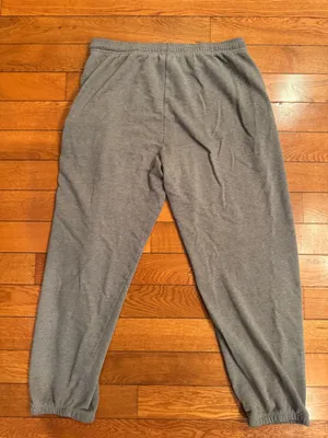 VS PINK Grey Tropical Print Boyfriend Sweat Pants Medium Oversized thumbnail 5