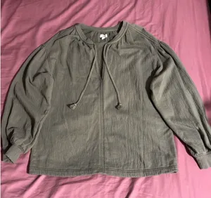 aerie Olive Green Textured Pullover Size XS thumbnail 1