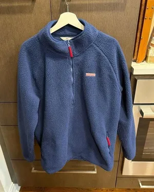 Vineyard‎ Vines Blue Sherpa Fleece 1/2 Zip Pullover Jacket Size XXL thumbnail 1
