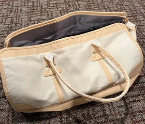 Amazon Chic Beige and Cream Tote Bag thumbnail 1