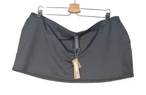 Skims Micro Mini Swim Skirt Women's 2X Gray Nylon Stretch Pull On Swimwear Beach thumbnail 1