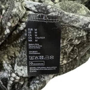 H&M Womens Snakeskin Print Turtleneck Long Sleeve Top Grey Green Medium | 0214 thumbnail 6